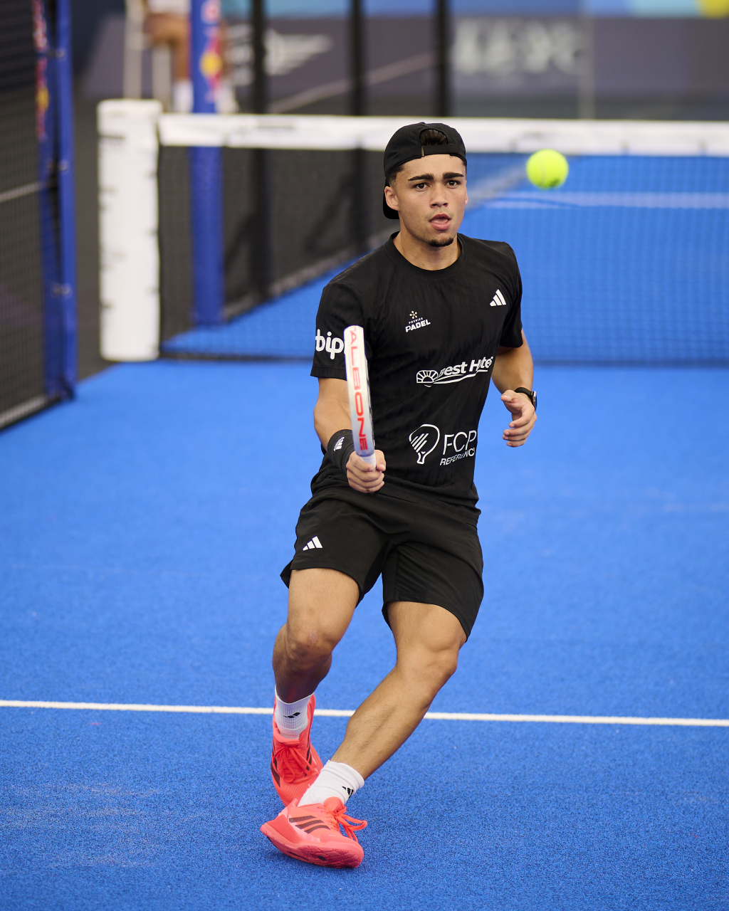 Pol Hernández durante su partido de hoy en el Italy Major / PremierPadel